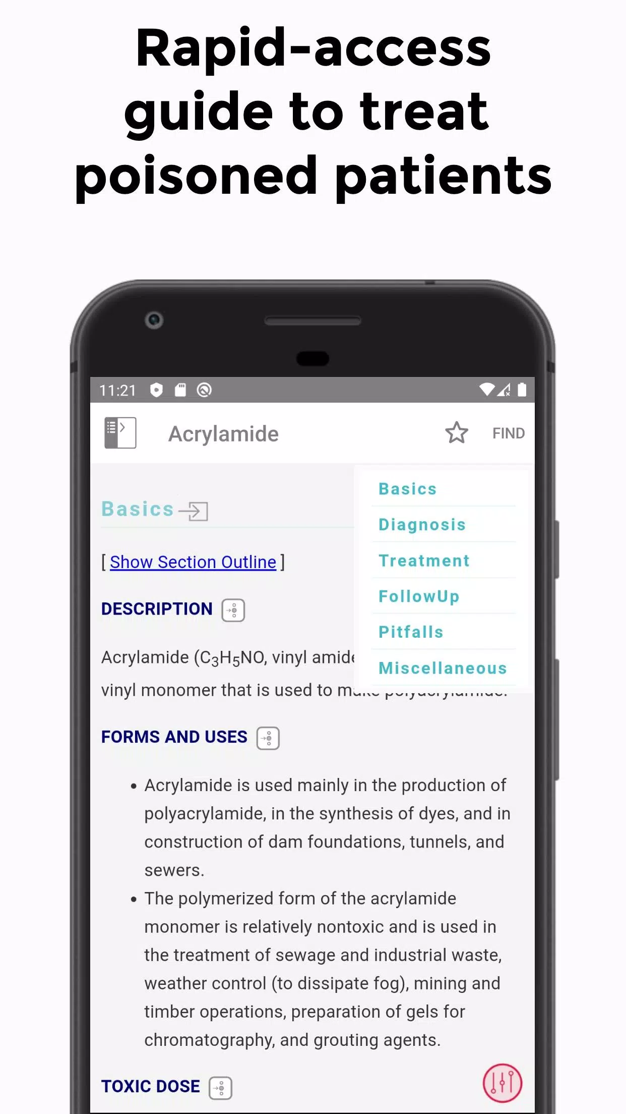 5 Minute Toxicology Consult Captura de tela 1