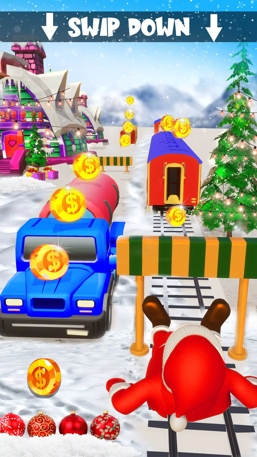 Xmas Santa Surfer Running Game স্ক্রিনশট 3