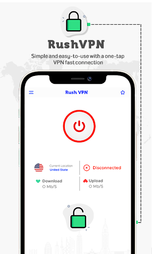 Rush VPN - Secure and Fast VPN Tangkapan skrin 2