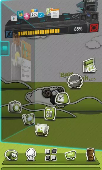 Next Launcher Theme P.Sheep Captura de pantalla 0