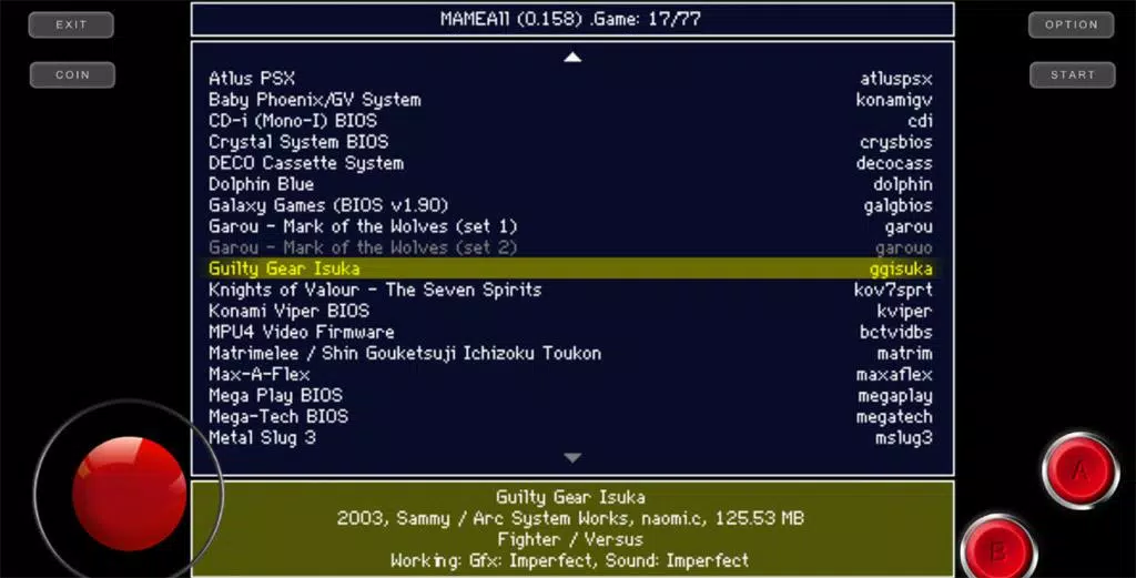 MAMEAll - MAME 0.159u2 Arcade ဖန်သားပြင်ဓာတ်ပုံ 1