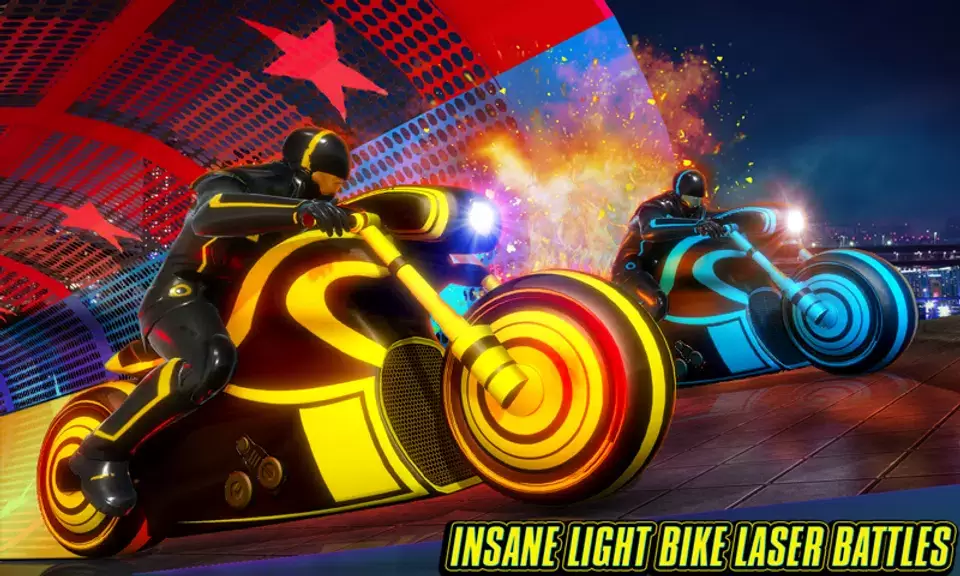 Light Bike Stunt Racing Game Captura de pantalla 0