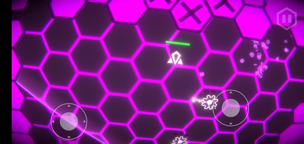 Hexa-Neon Shooter Captura de pantalla 1