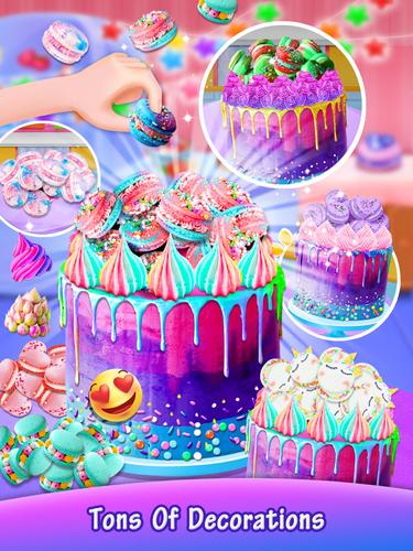 Galaxy Unicorn Cake Captura de pantalla 2