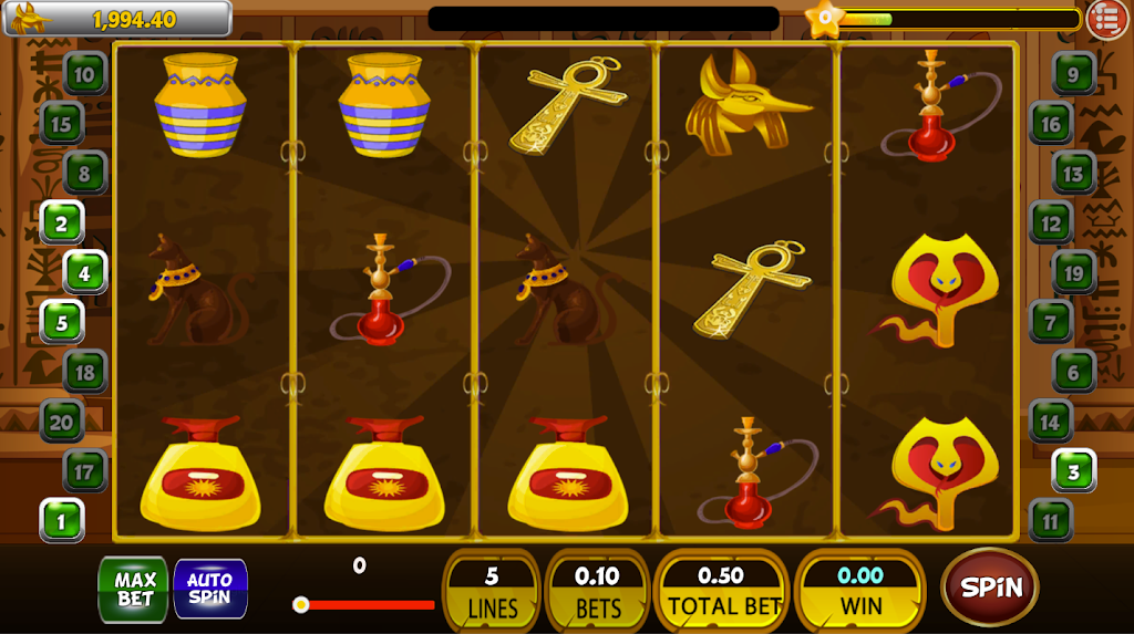 Classic Cleopatra Egypt Slot Machine ♛ Ảnh chụp màn hình 0