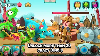 Dino Bash: Travel Through Time Tangkapan skrin 1