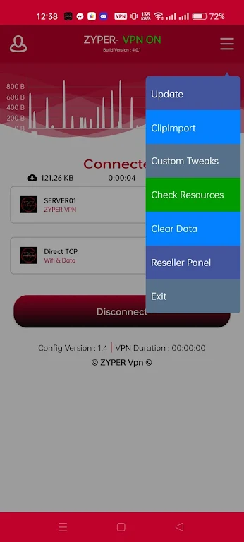 ZYPER VPN スクリーンショット 2