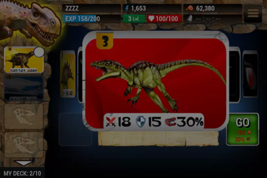 Schermata Dinosaur Online Card Wars 2