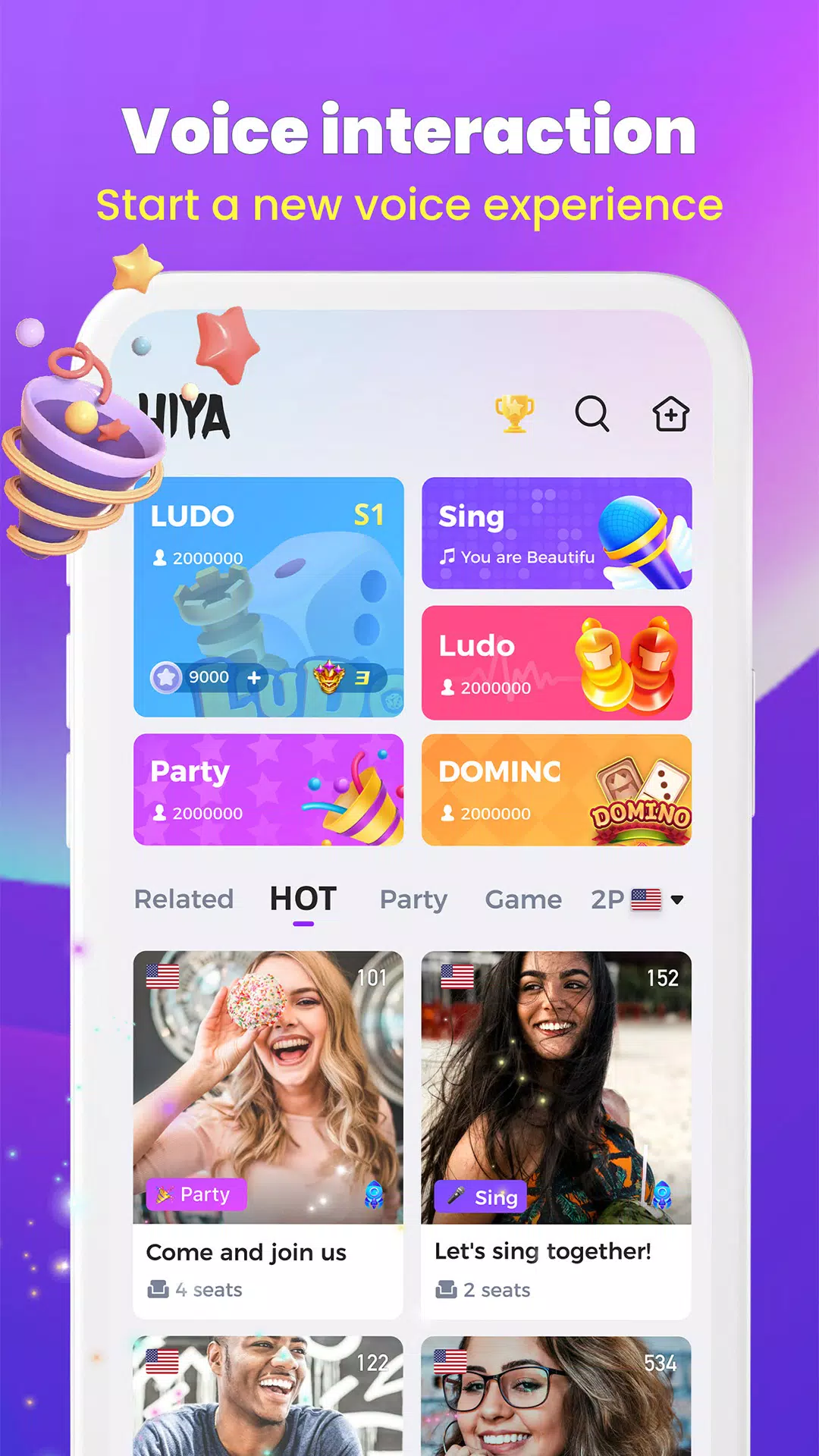 Hiya-Group Voice Chat应用截图第0张