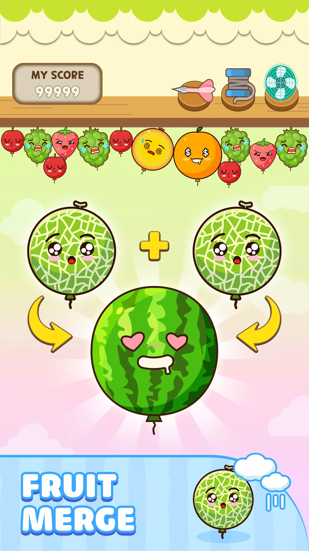 Melon Balloon: Fruit Merge স্ক্রিনশট 0