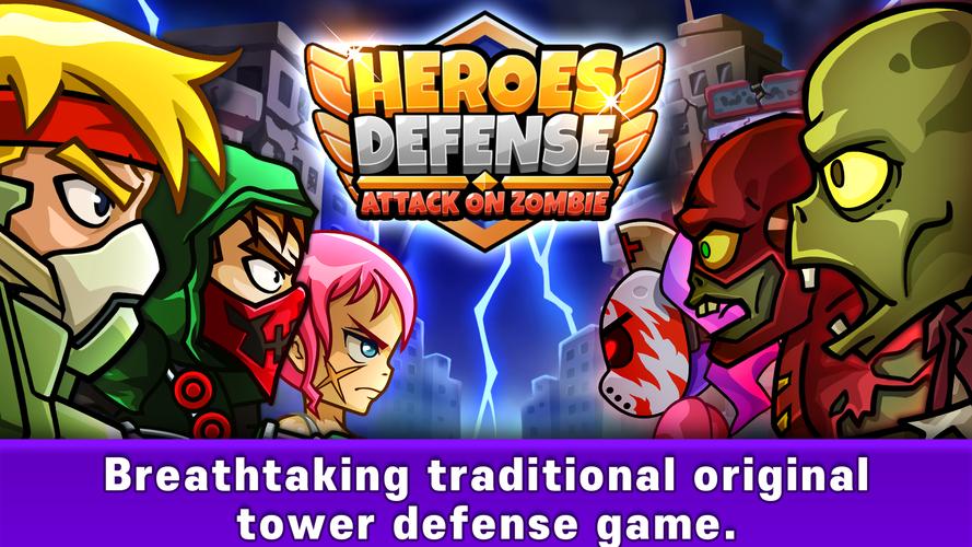 Heroes Defense: Attack Zombie 螢幕截圖 1