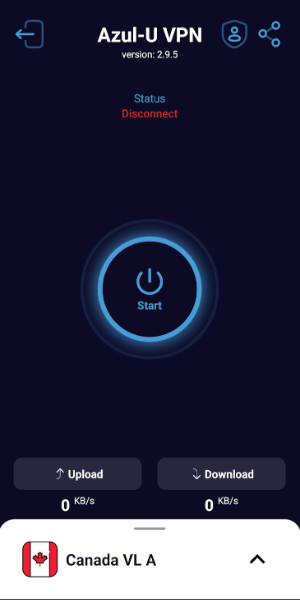Azul VPN Mod Скриншот 1