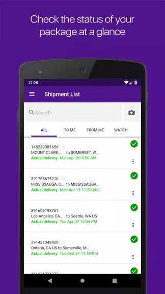 FedEx Mobile ဖန်သားပြင်ဓာတ်ပုံ 1