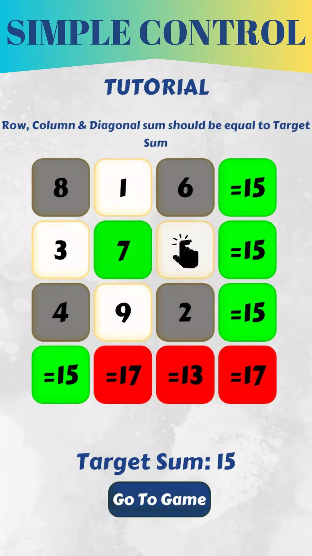 Magic Square game ภาพหน้าจอ 1