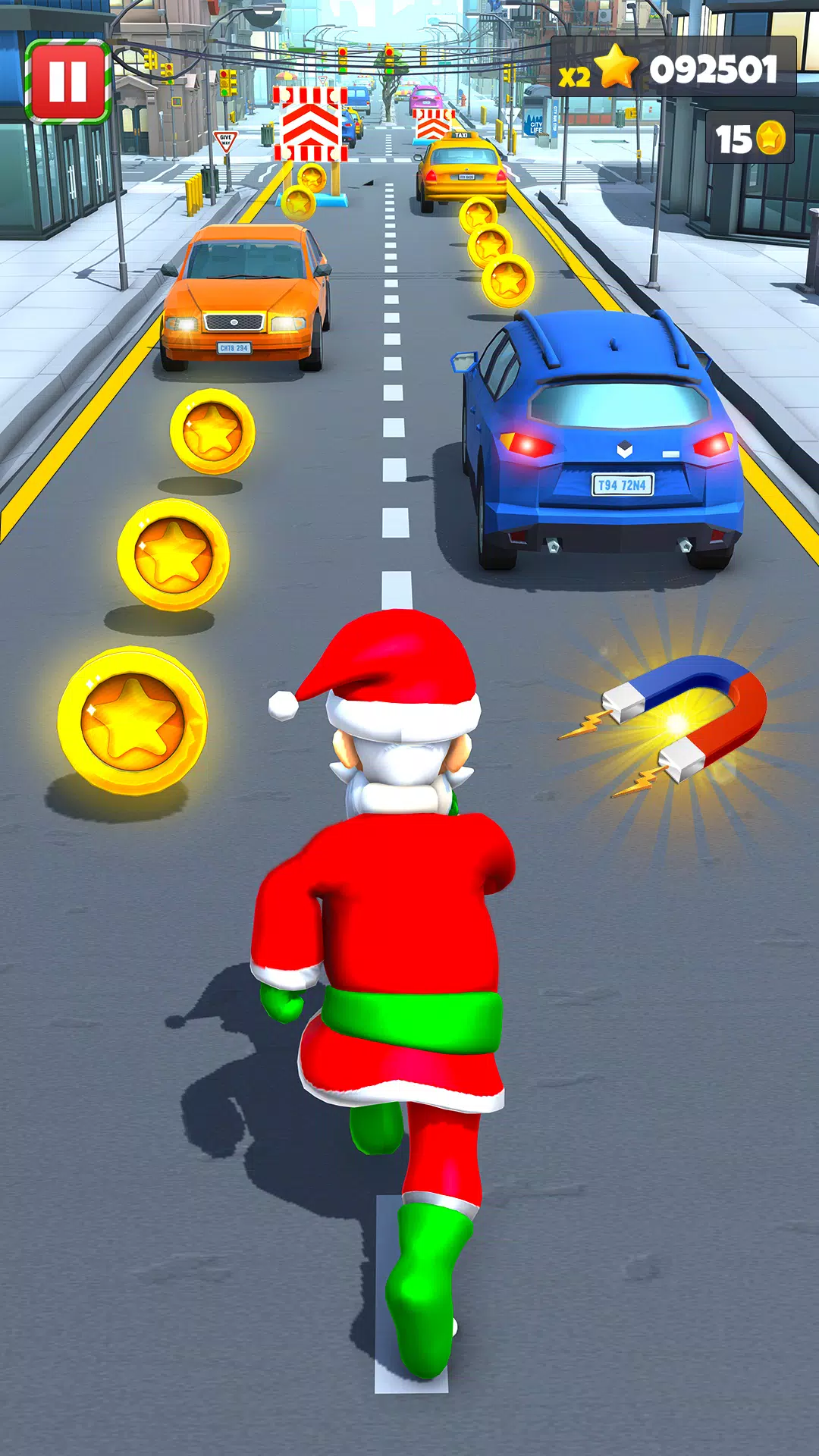 Xmas Santa Surfer Running Game স্ক্রিনশট 1