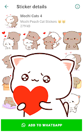 Mochi Cat Stickers for WhatsAp应用截图第0张