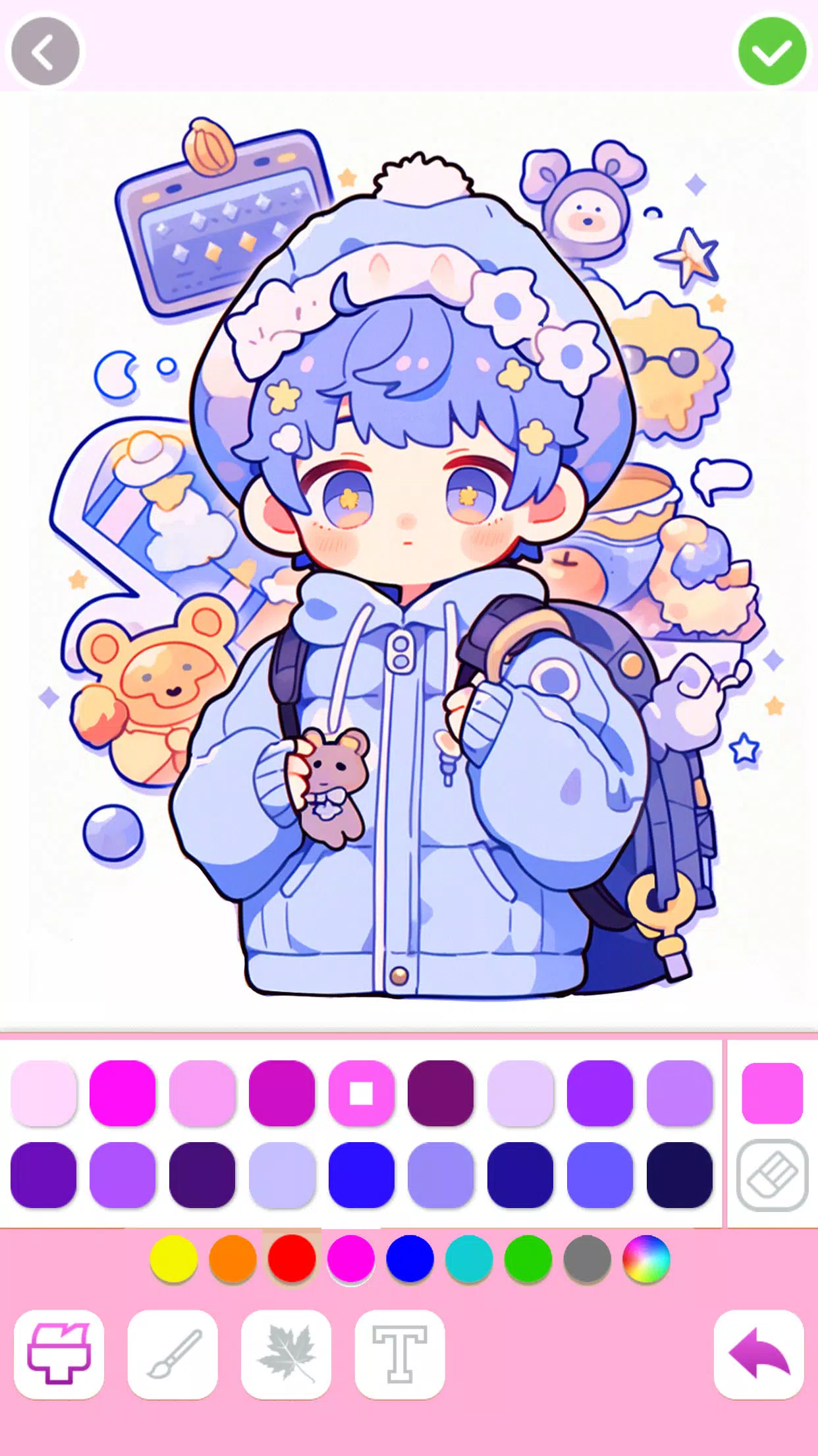 Cute Drawing : Anime Color Fan Tangkapan skrin 1