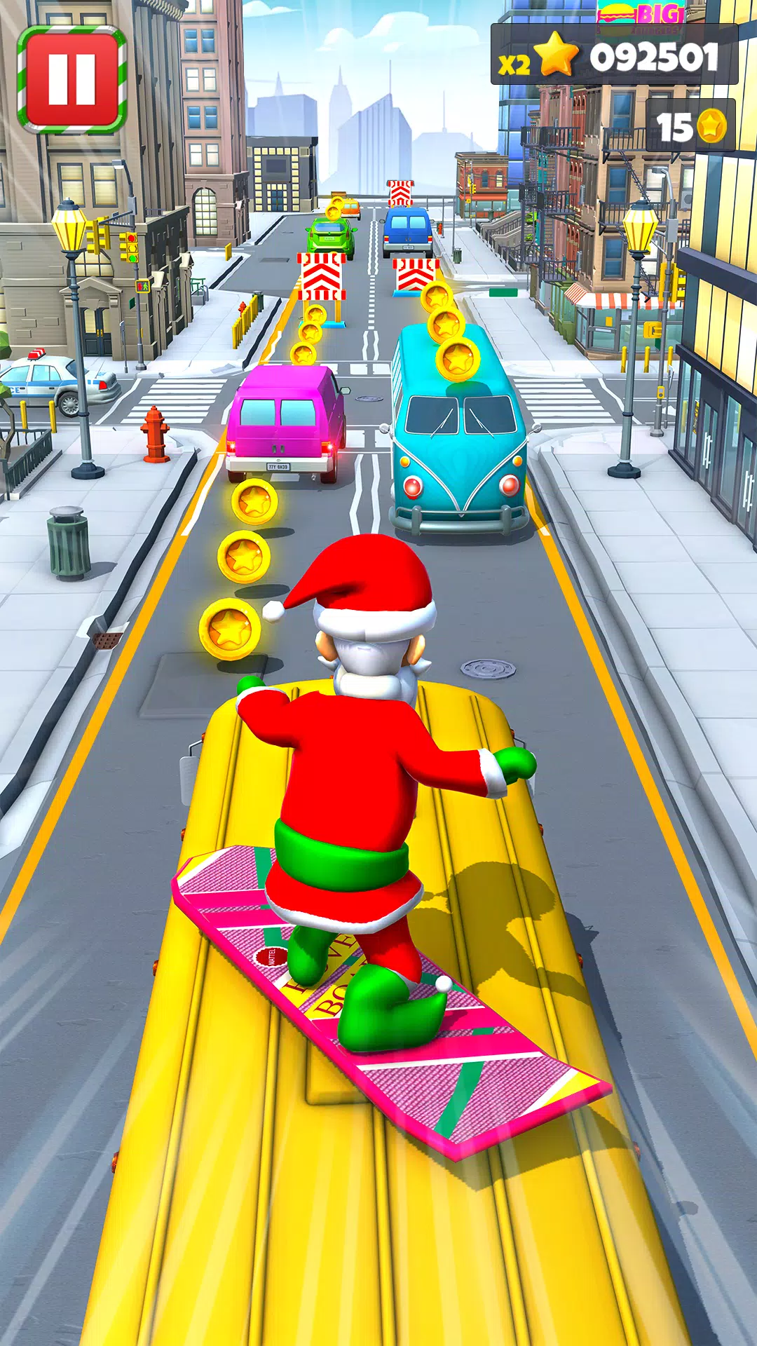 Xmas Santa Surfer Running Game স্ক্রিনশট 0