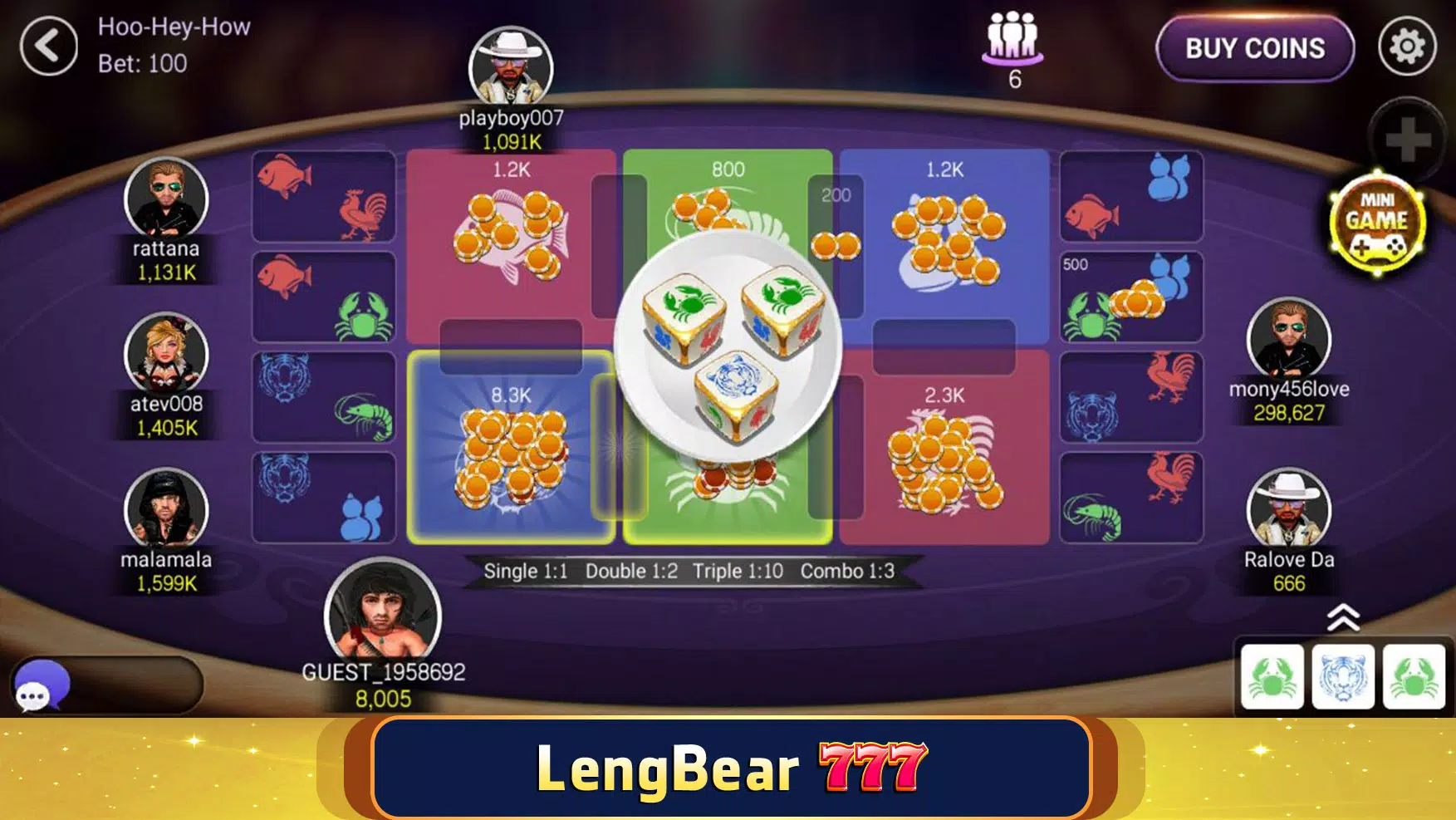 LengBear 777 - Khmer Games Captura de tela 3