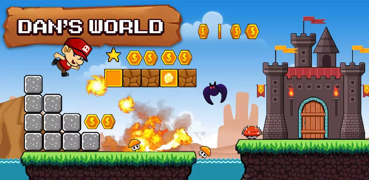 Super Dan’s World - Run Game 스크린샷 0