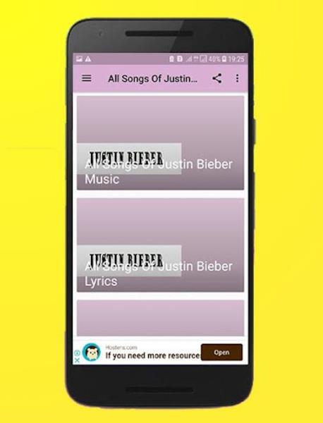 All Songs Of Justin Bieber Offline स्क्रीनशॉट 2