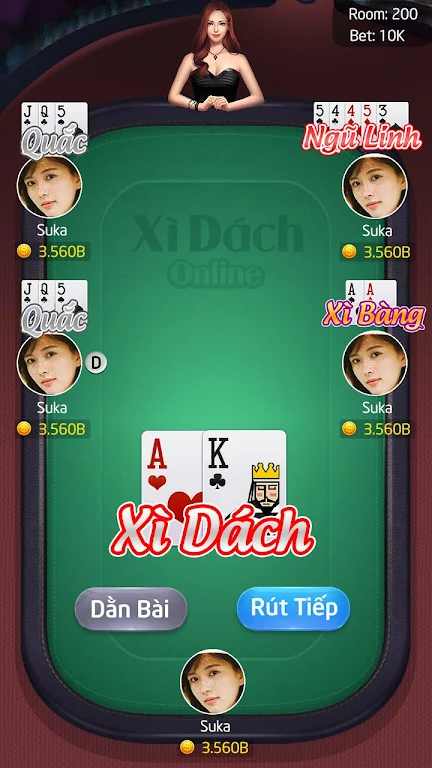 Blackjack - Xì dách Online Captura de pantalla 1