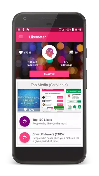 Likes & Ghost Followers for Instagram स्क्रीनशॉट 0