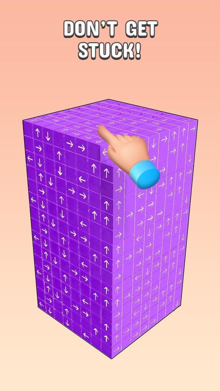 Tap to Unblock 3d Cube Away Ekran Görüntüsü 1