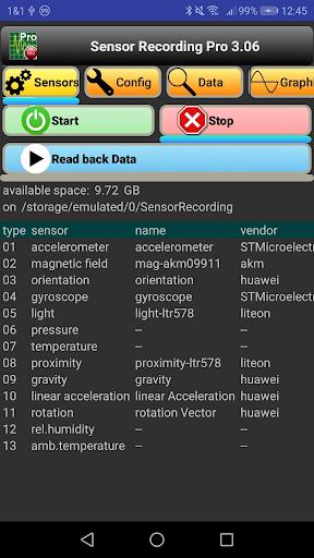 Sensor Recording Lite ဖန်သားပြင်ဓာတ်ပုံ 1