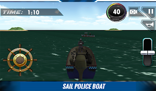 Police Boat Shooting Games 3D Скриншот 3