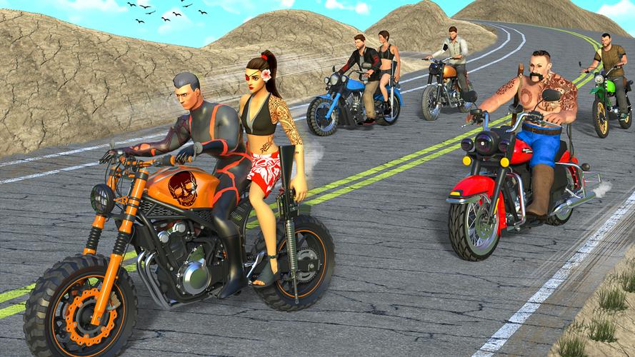Gangster Bike: Real Race Game Captura de tela 2