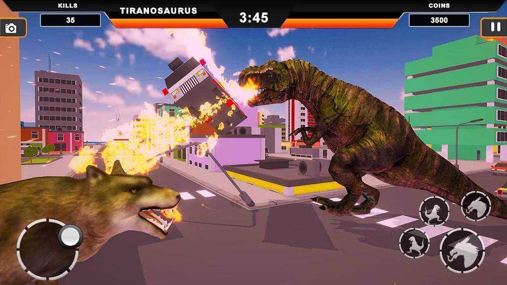 Dinosaur Rampage: Dino City Rampage Simulator Скриншот 2