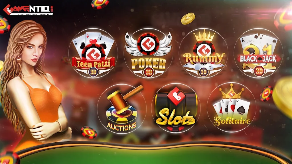 Gamentio 3D: Poker Teenpatti R Tangkapan skrin 0