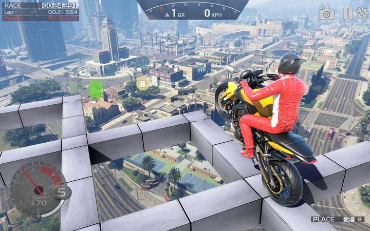 Crazy Stunt Rider GT Bike Game Tangkapan skrin 2