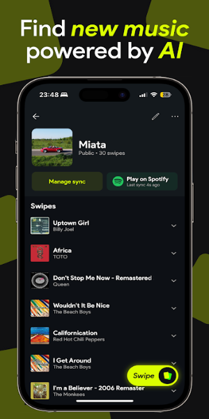 Swipefy for Spotify ภาพหน้าจอ 0