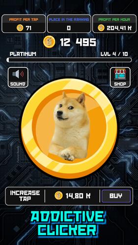 Crypto Clicker Doge Coin Idle 螢幕截圖 1