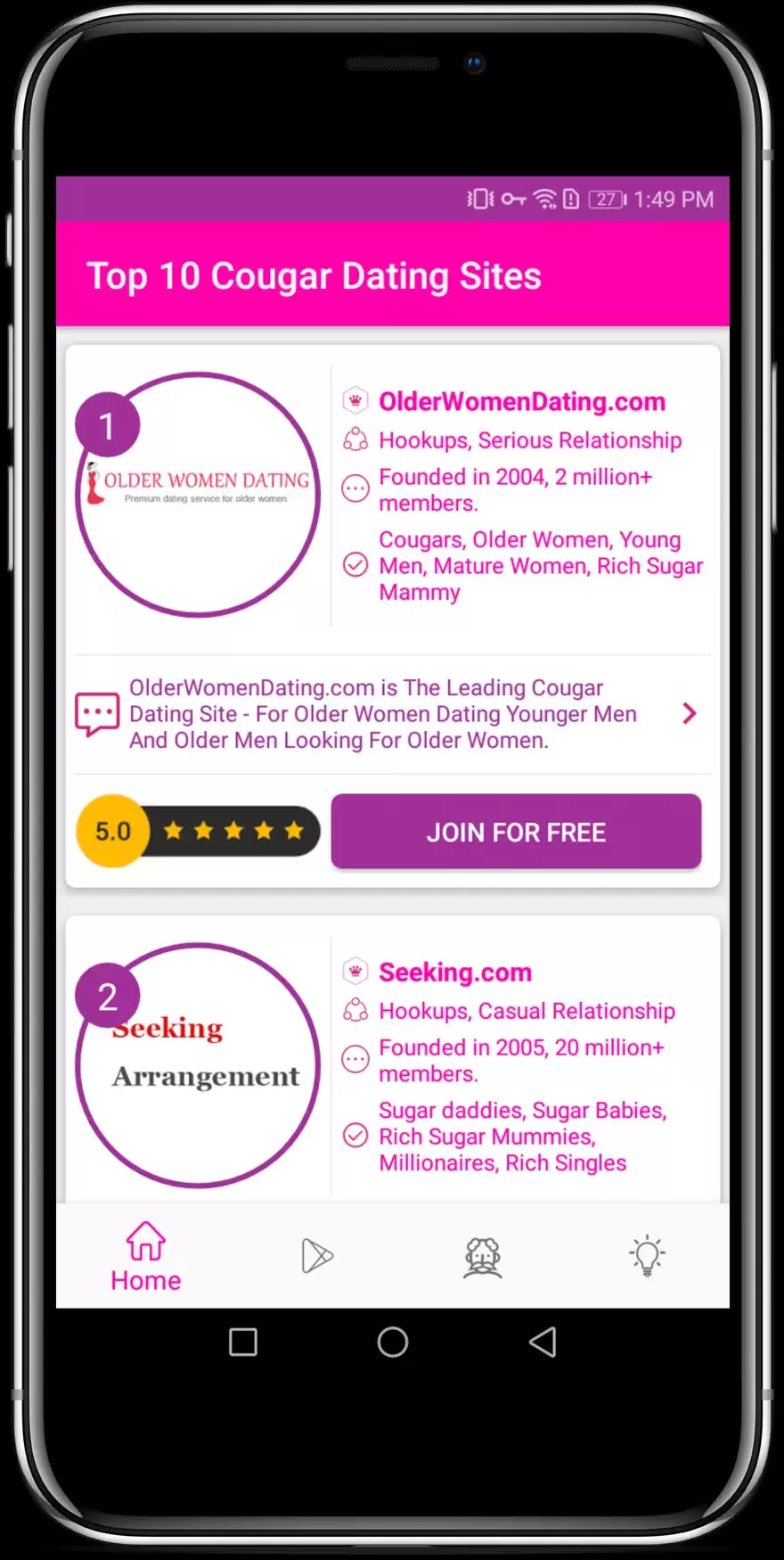 Cougar Dating Apps for Mature & Older Women スクリーンショット 0