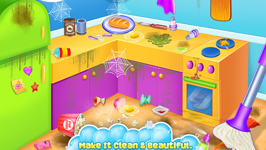 Home cleaning game for girls Ảnh chụp màn hình 0