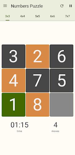 15 Number puzzle sliding game ภาพหน้าจอ 2