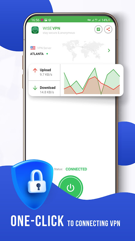 Fast VPN Wise VPN: Fast Secure 螢幕截圖 1