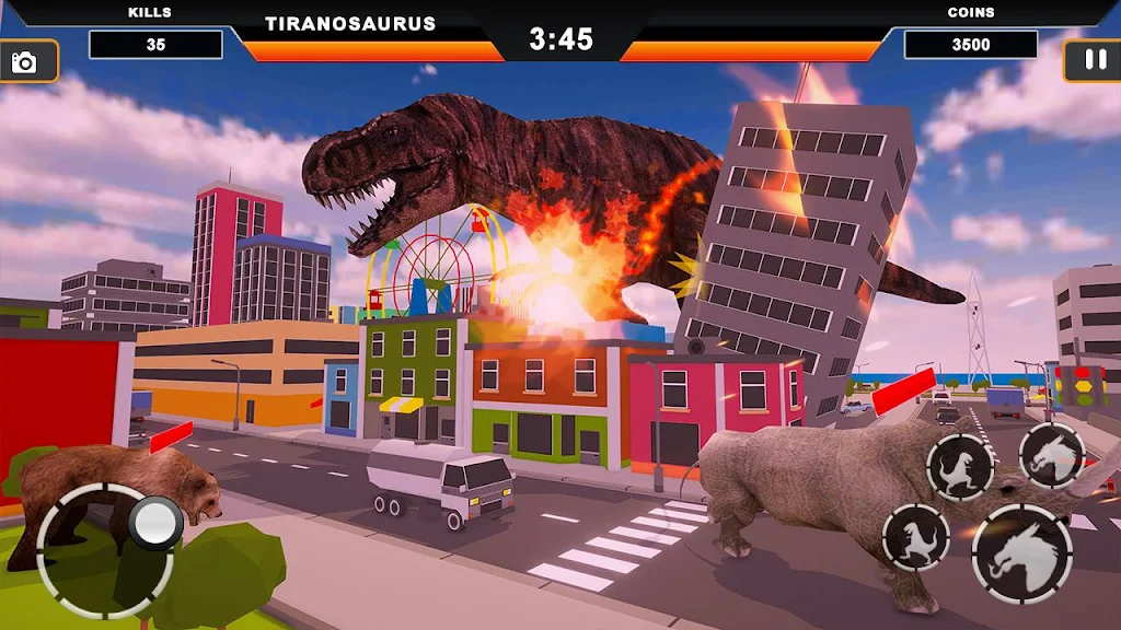 Dinosaur Rampage: Dino City Rampage Simulator Скриншот 1