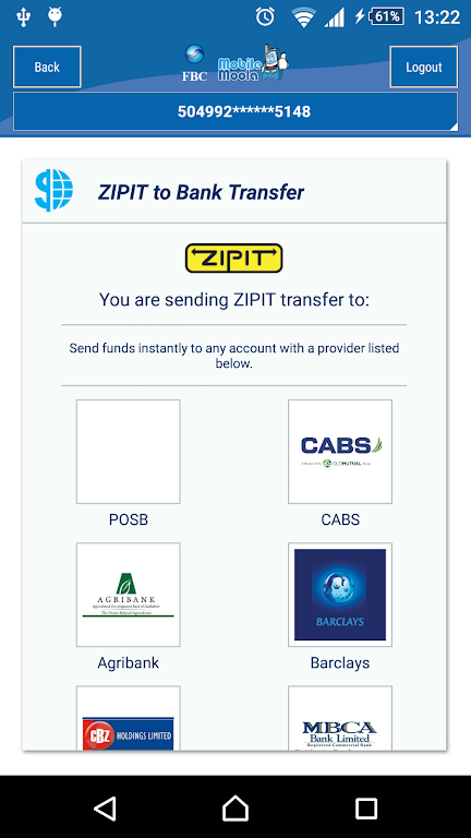FBC Mobile Banking স্ক্রিনশট 1