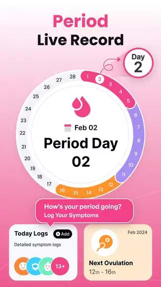 Period Tracker Ovulation Cycle Скриншот 0