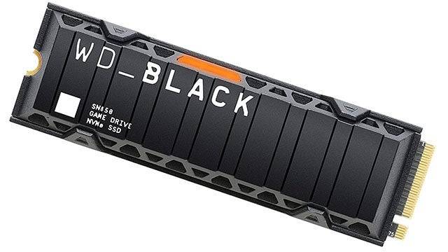 WD Black SN850X 2TB PCIE GEN4 X4 M.2 SSD с предварительно установившимся радиаторами