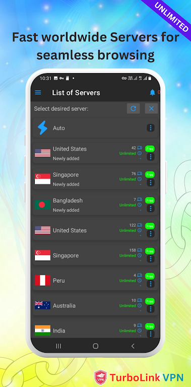 TurboLink VPN - Fast VPN Proxy Schermafbeelding 1