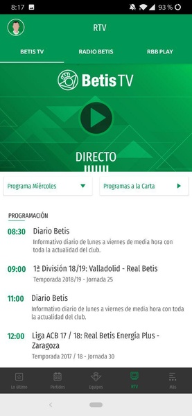 Real Betis Balompié Zrzut ekranu 0