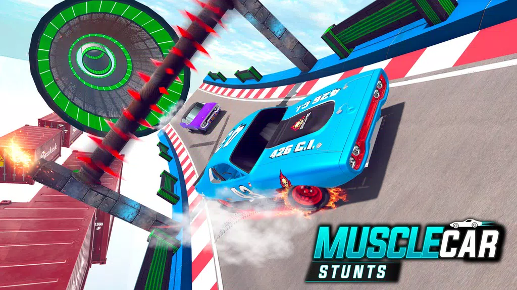 Muscle Car Stunts - Ramp Car Zrzut ekranu 3
