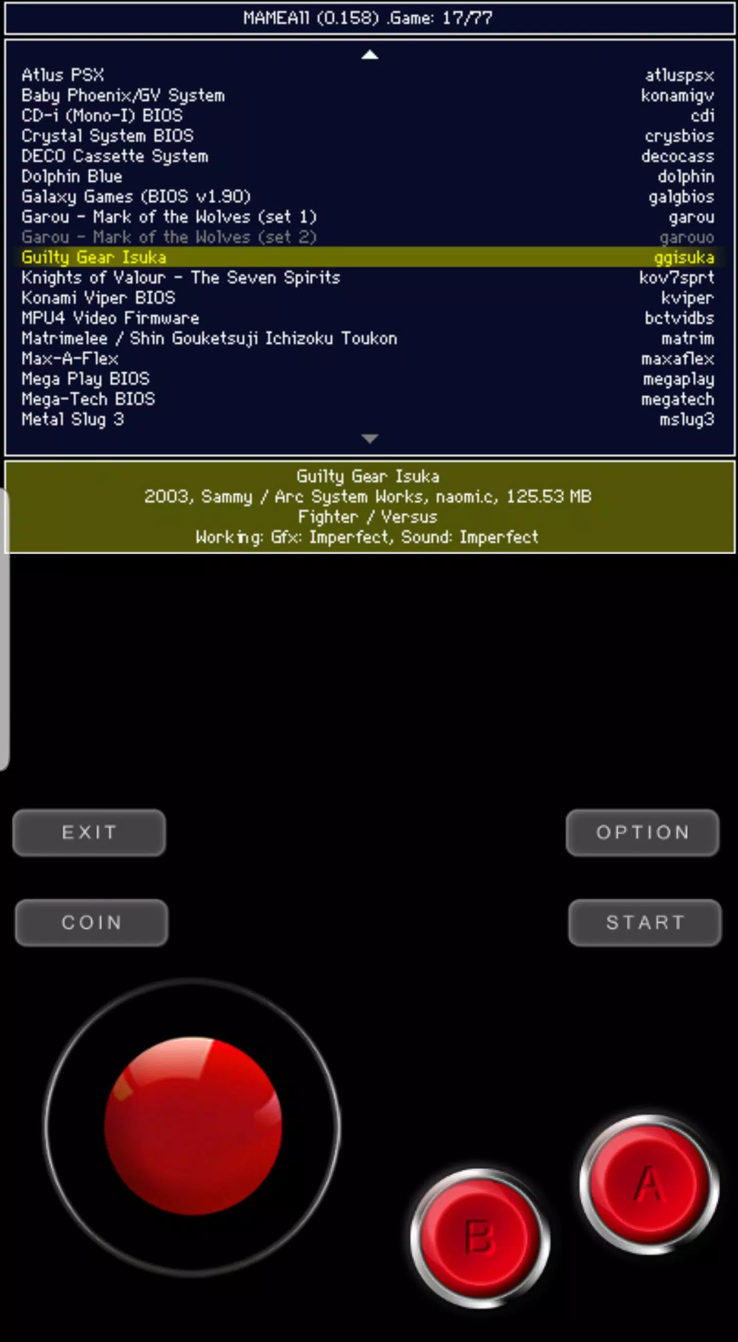 MAMEAll - MAME 0.159u2 Arcade ဖန်သားပြင်ဓာတ်ပုံ 0