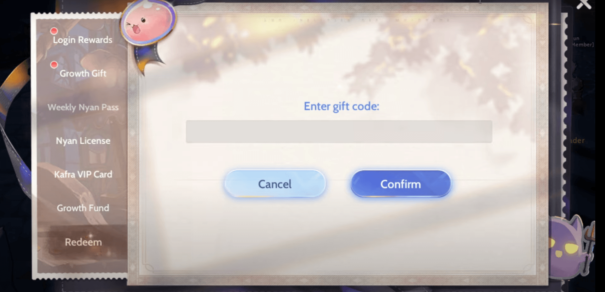 Ragnarok Origin: ROO Redeem Code Interface