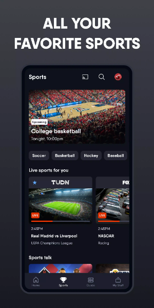 Fubo: Watch Live TV & Sports 螢幕截圖 1